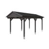 Grauer Carport Fichtelberg Seitenansicht