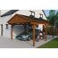 Auto und Motorrad unter einem Carport