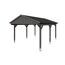 Grauer Carport mit schwarzem Dach