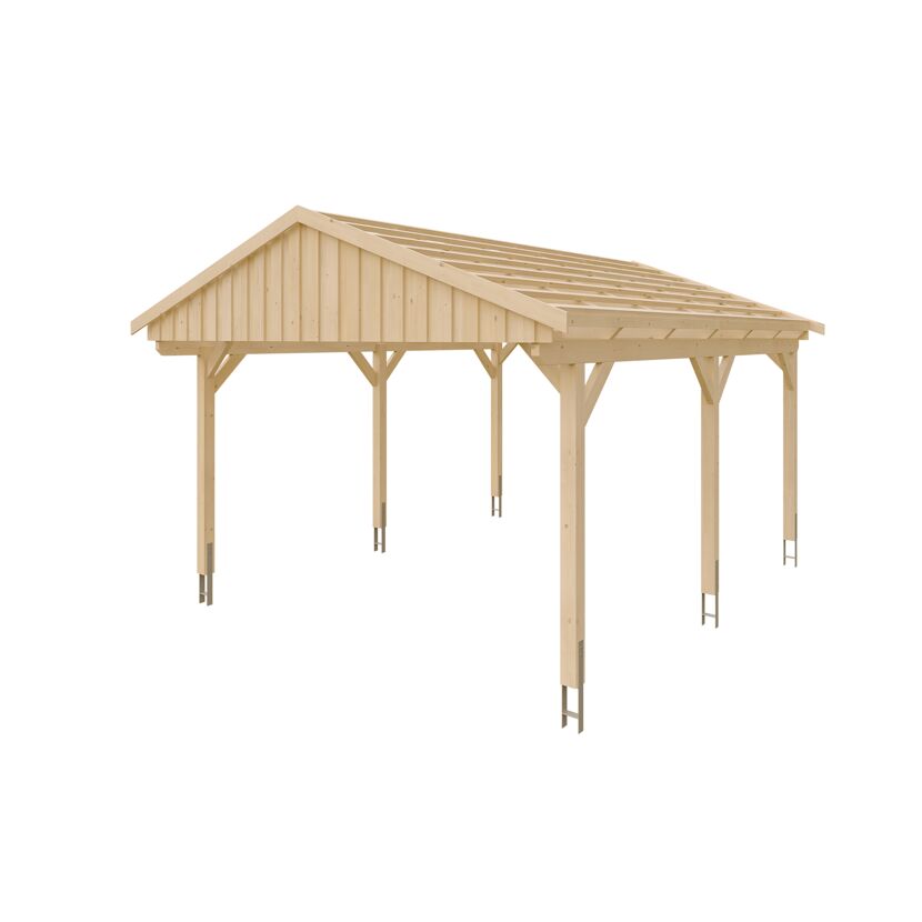 Holzcarport Fichtelberg natur