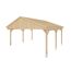 Holzcarport mit sichtbarem Dachgebälk
