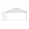 Technische Zeichnung eines Carports