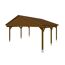 Holzcarport Fichtelberg, Lattenrost, nussbaumfarben