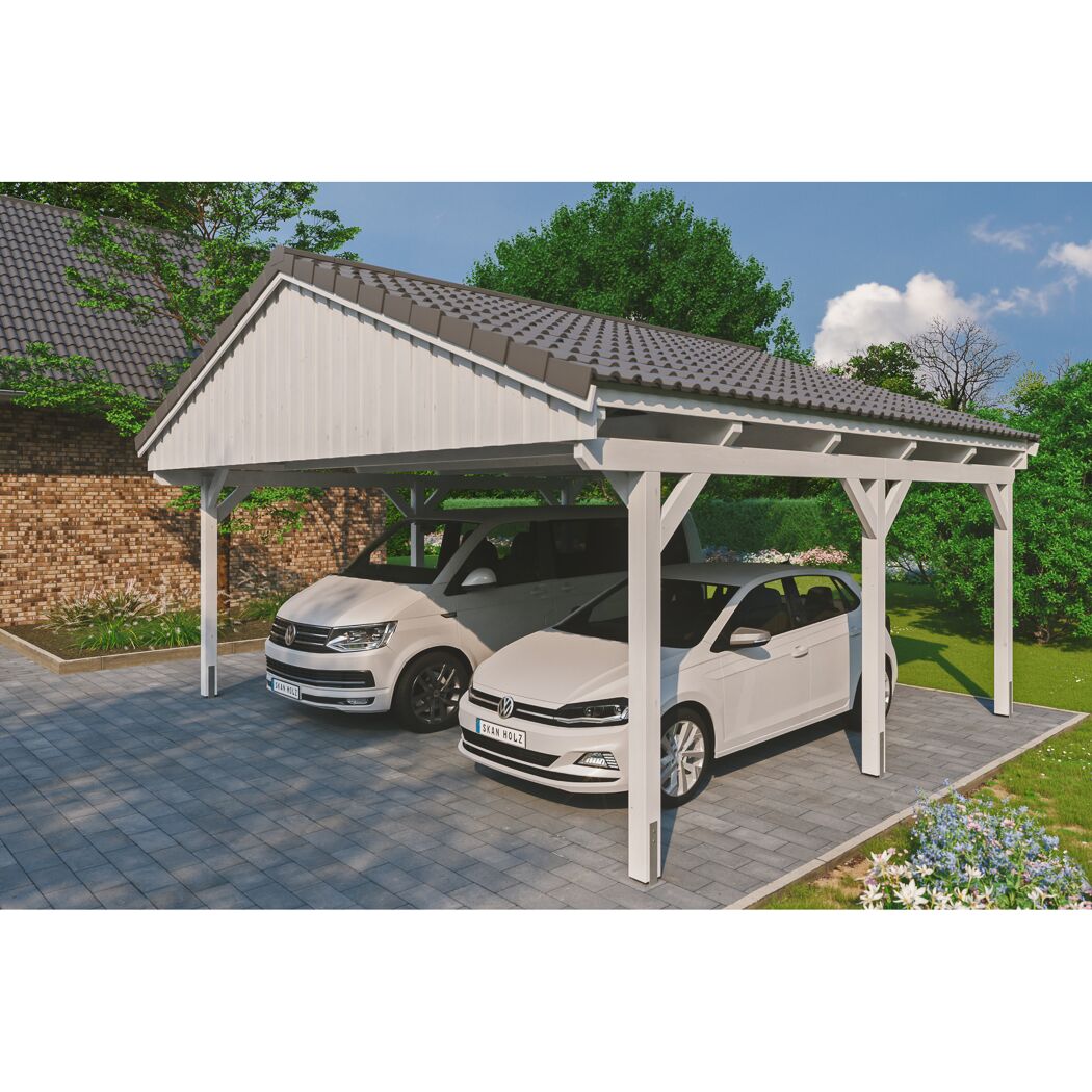 Doppelcarport mit zwei Autos