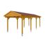 Holzcarport mit braunem Dach