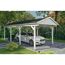 Weißer Auto-Carport mit geparktem Auto