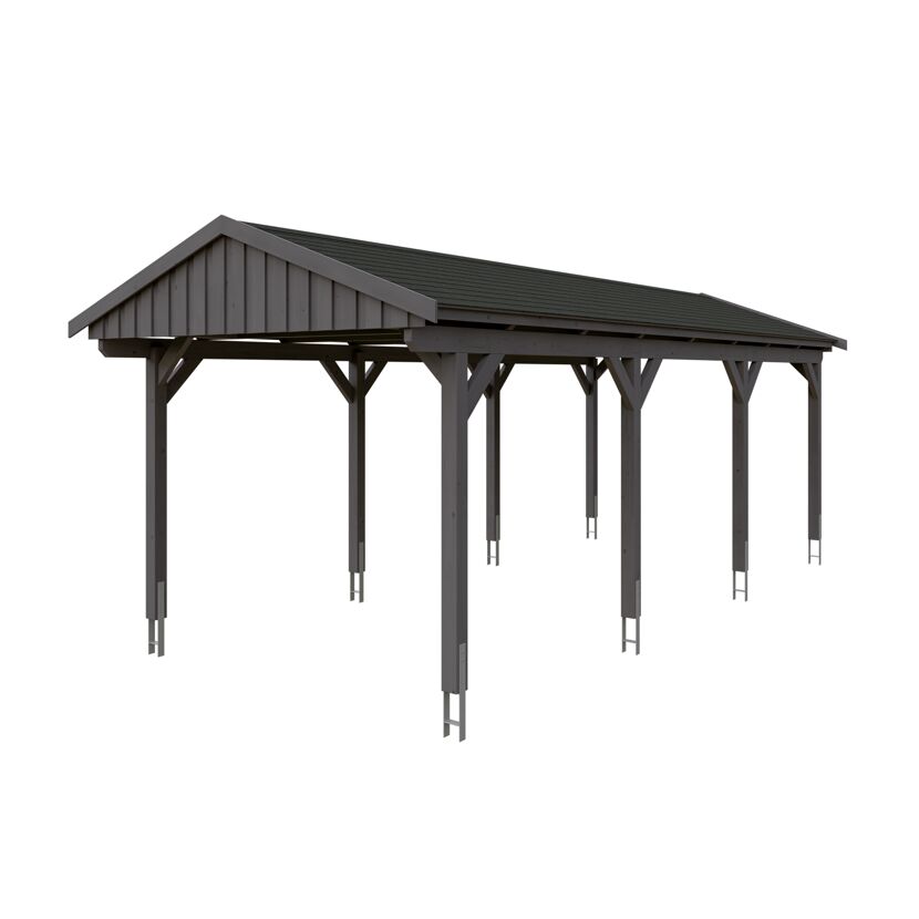 Grauer Carport Fichtelberg