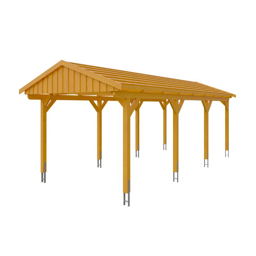 Holzcarport Fichtelberg, Lärche natur