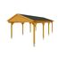 Holzcarport mit schwarzem Dach