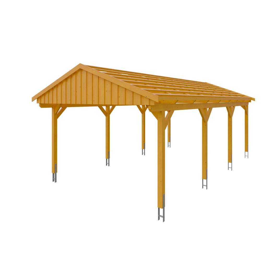 Holzcarport mit Satteldach