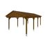 Holzcarport Fichtelberg nussbaumfarben