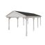Weißer Carport mit schwarzem Dach