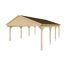 Holzcarport mit schwarzem Dach