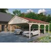 Doppelcarport mit Satteldach und zwei Autos