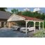 Doppelcarport mit Satteldach und zwei Autos