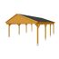 Holzcarport mit schwarzem Dach