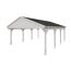 Weißer Carport mit schwarzem Dach