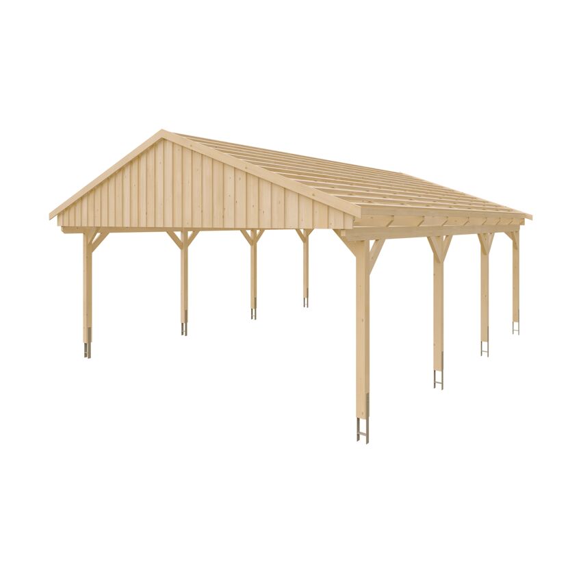 Holzcarport Fichtelberg natur