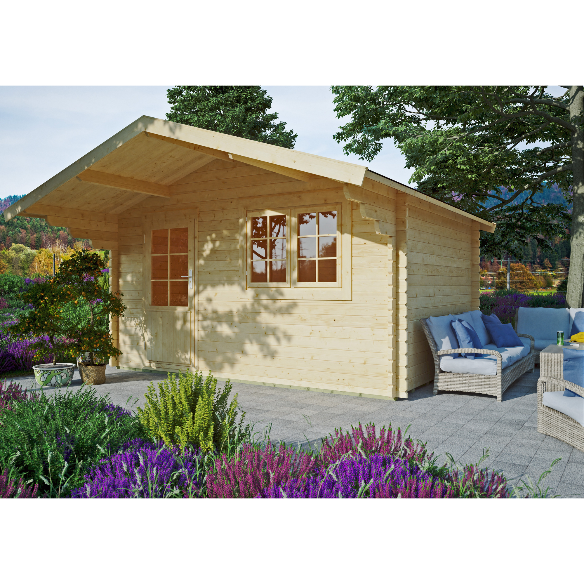 Gartenhaus 'Stuttgart KH 44-025' 380 x 280 cm naturbelassen + product picture