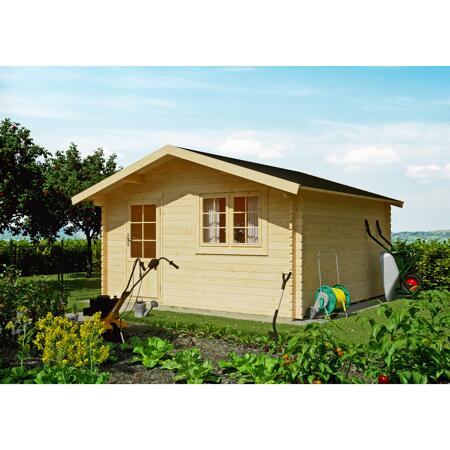 3. Bild von Gartenhaus 'Freiburg 2' Fichtenholz naturbelassen 455 x 453 x 260 cm