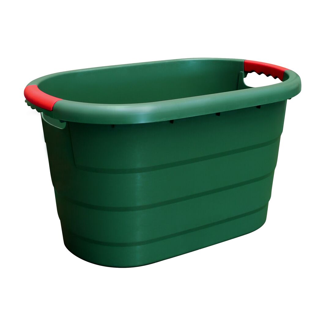 Grüner Universalkübel Toni oval, 46 Liter