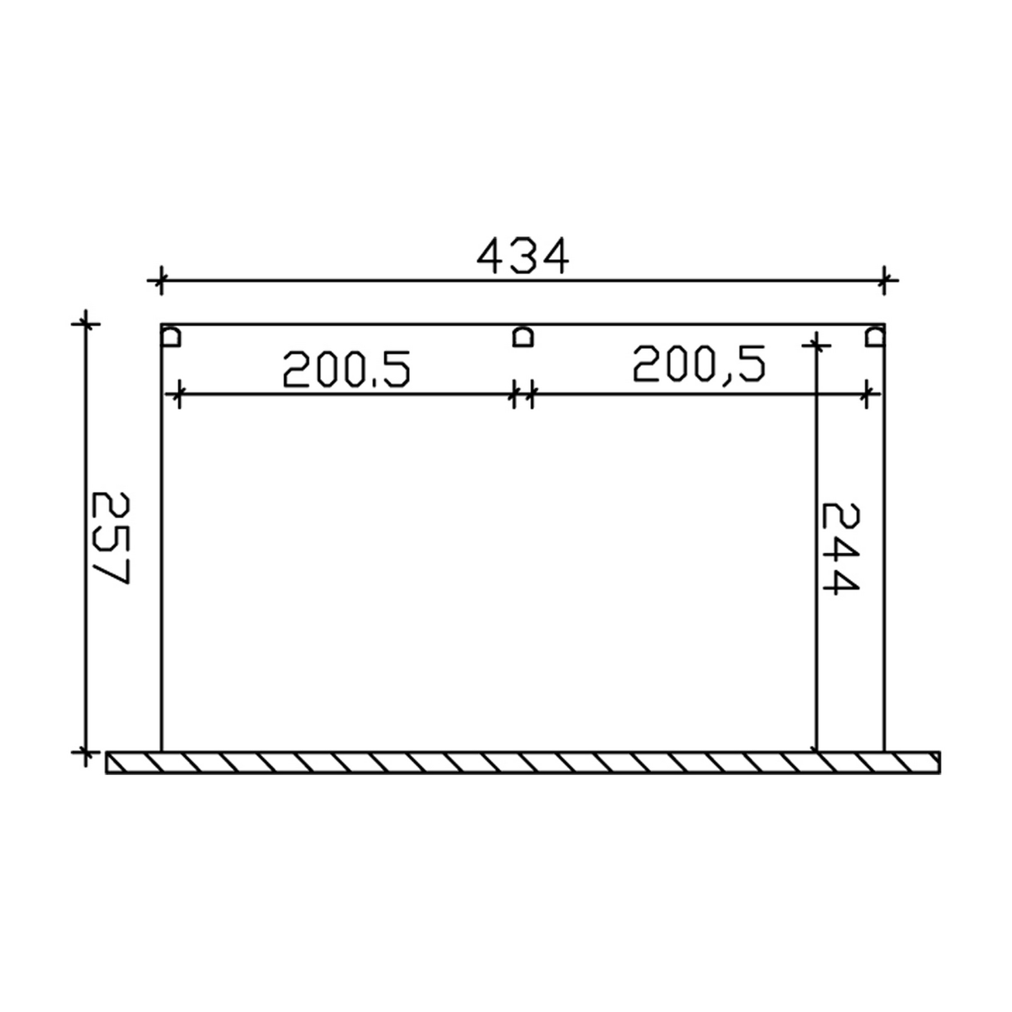 Terrassenüberdachung 'Garda' 434 x 257 cm Aluminium Doppelstegplatten anthrazit + product picture