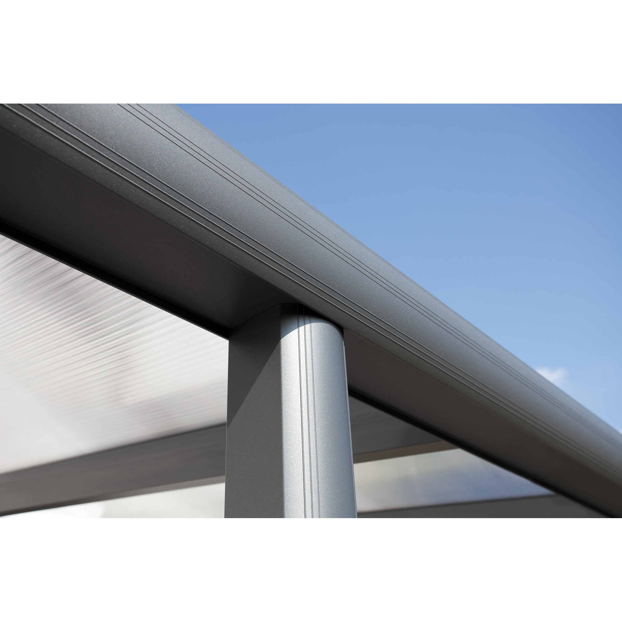 Terrassenüberdachung 'Garda' 541 x 257 cm Aluminium Doppelstegplatten anthrazit + product picture