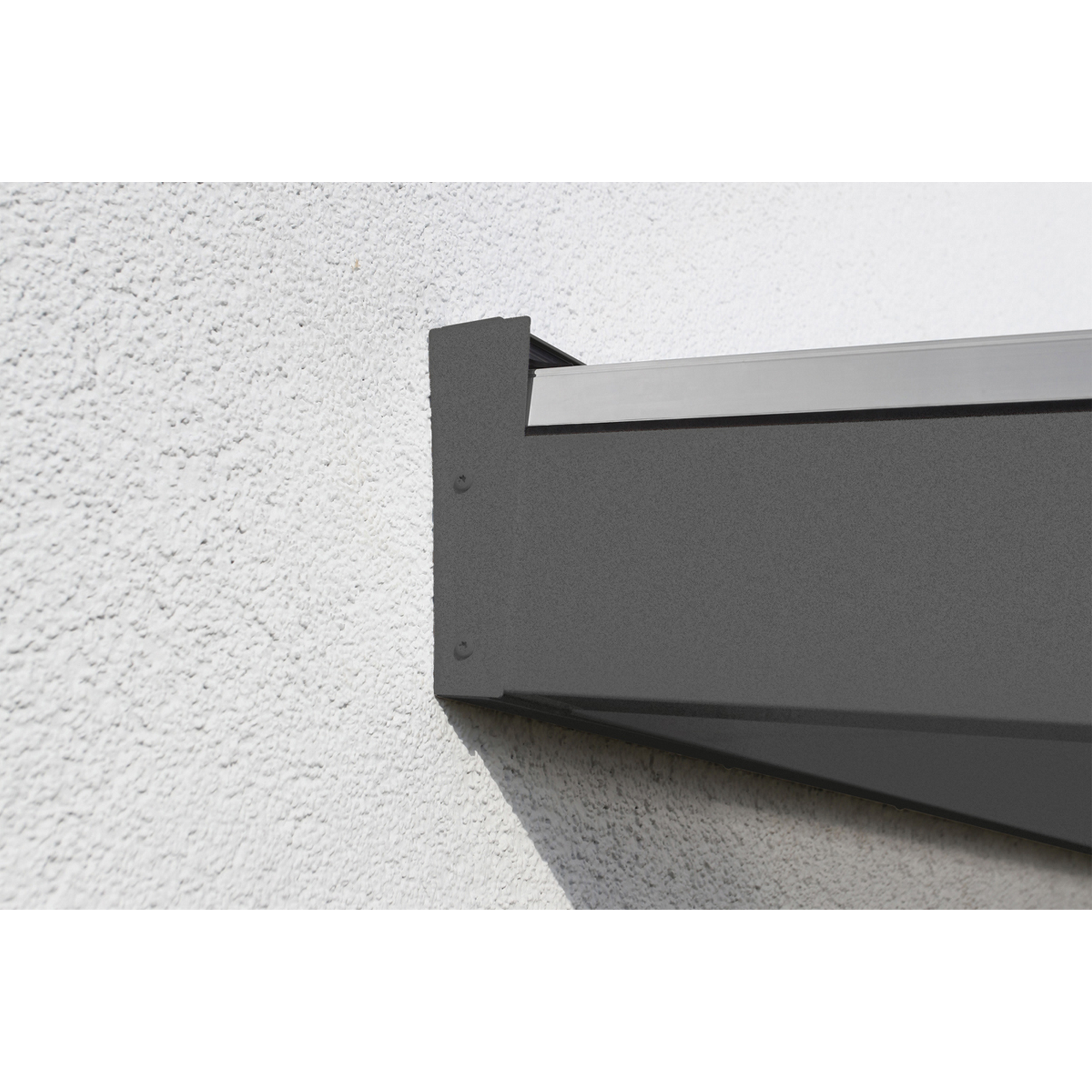 Terrassenüberdachung 'Genua' 434 x 257 cm Aluminium Doppelstegplatten anthrazit + product picture