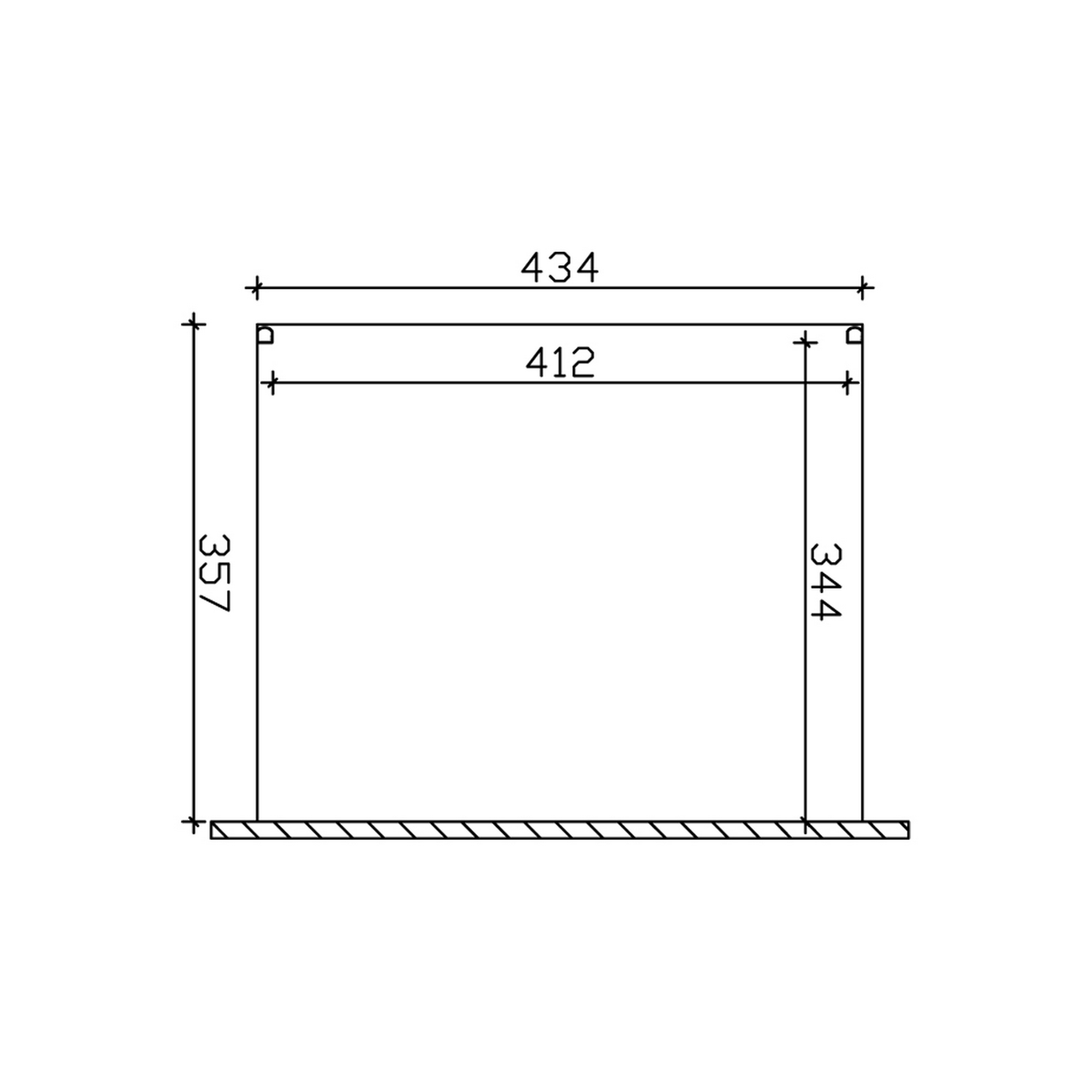 Terrassenüberdachung 'Genua' 434 x 357 cm Aluminium Doppelstegplatten anthrazit + product picture