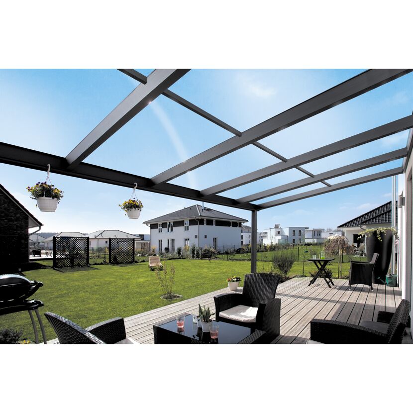 Terrasse mit Überdachung TD Modena anthrazit