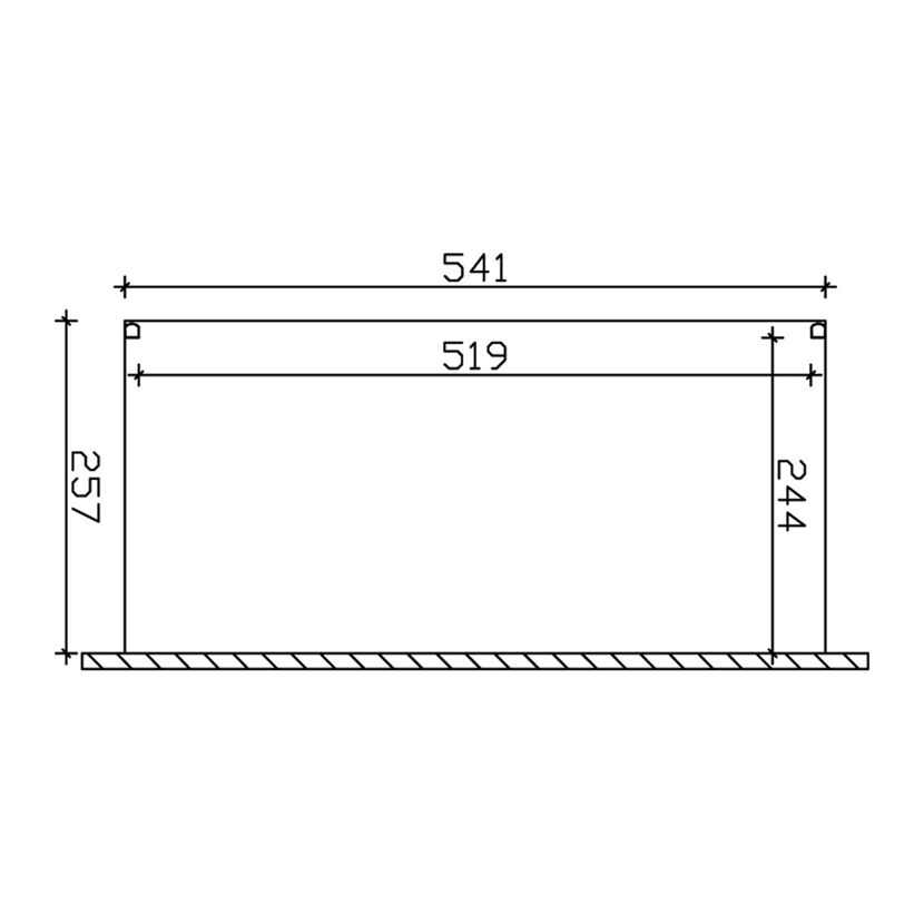 Zeichnung: TD Modena 541x257cm weiss