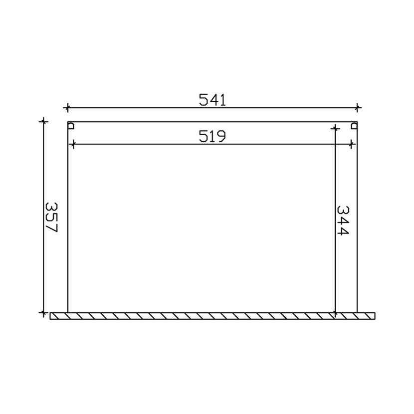 Technische Zeichnung TD Modena 541x357cm weiss