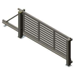 Elektrisches Schiebetor 'Mosaik' links 300 x 160 cm Aluminium Profile freitragend
