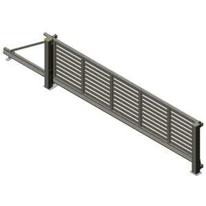 Elektrisches Schiebetor 'Mosaik' links 500 x 160 cm Aluminium Profile freitragend