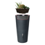 Regentonne 'Natura' graphite grey 210 l  mit Hahn bepflanzbar