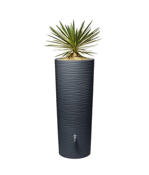 Regentonne 'Natura' graphitfarben 350 l bepflanzbar