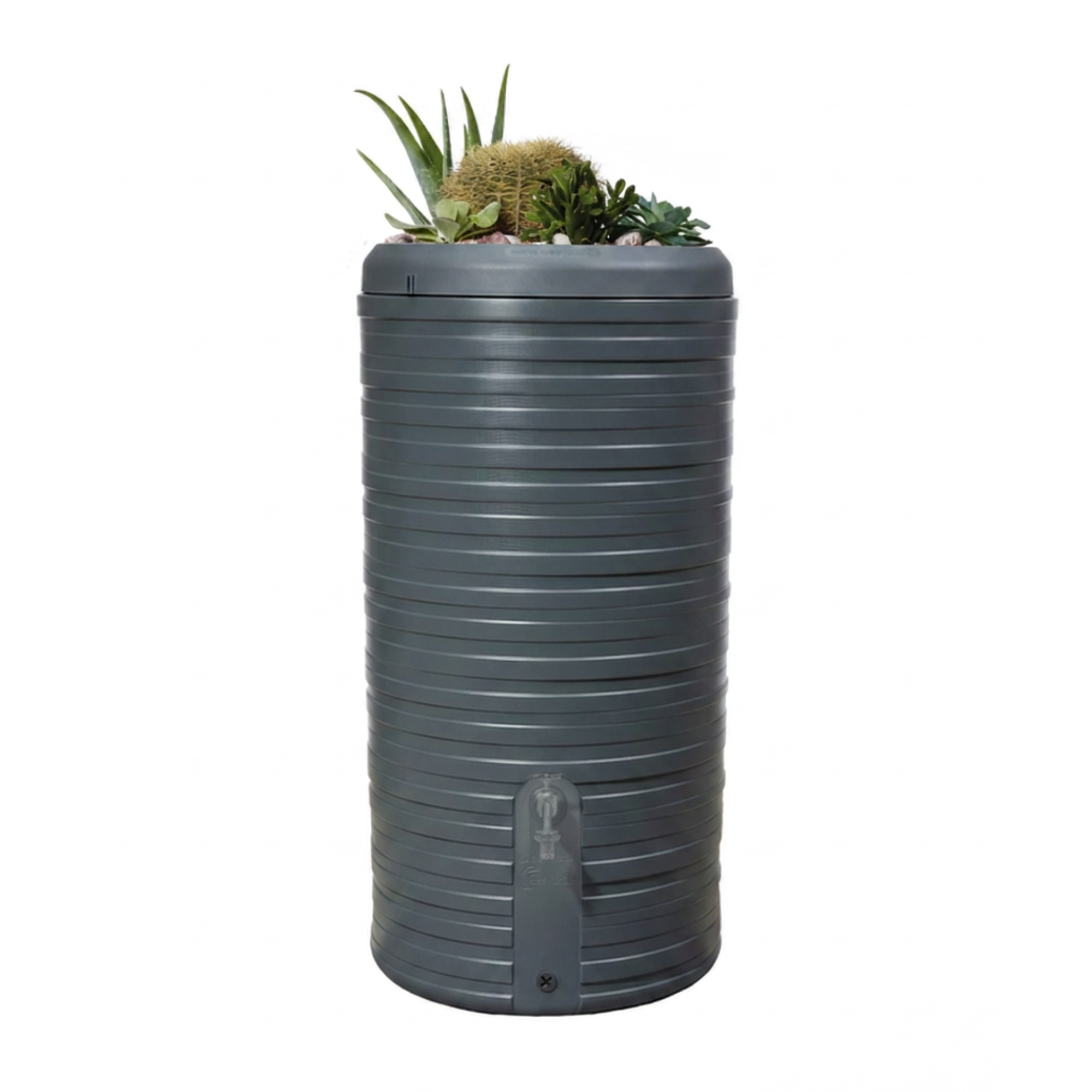 Regenspeicher 'Nordic' bepflanzbar graphitfarben 300 l
