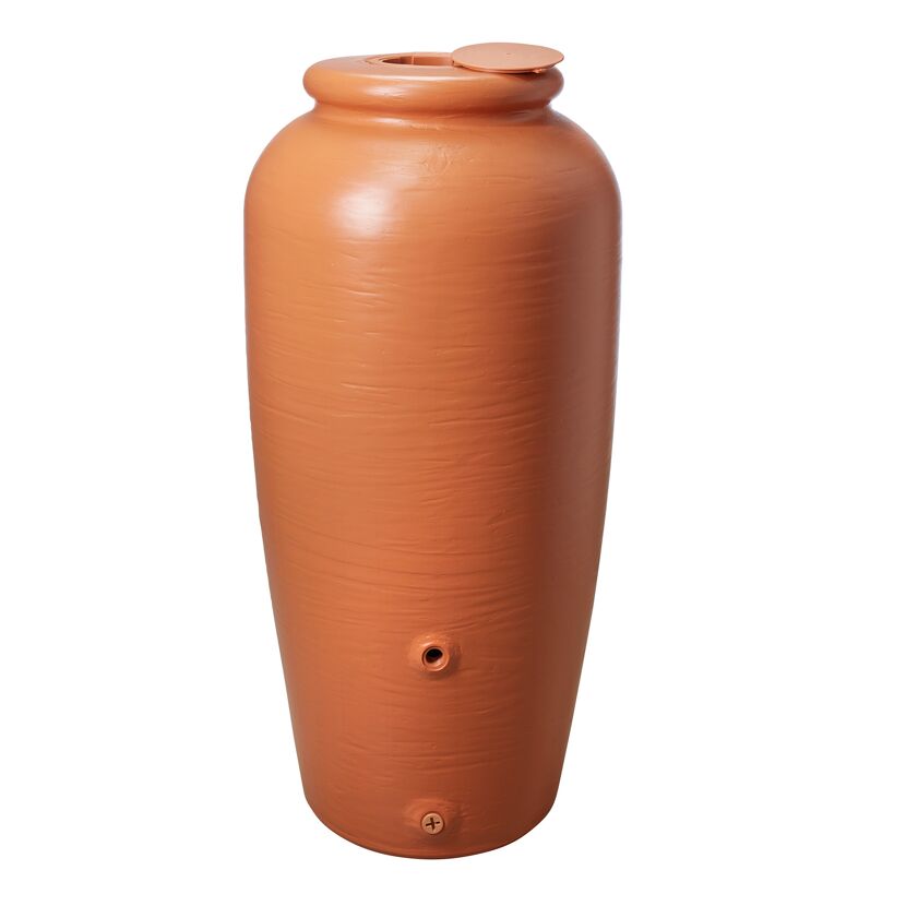 Terrakottafarbener Regenwasser-Speicher Amphore 240 L