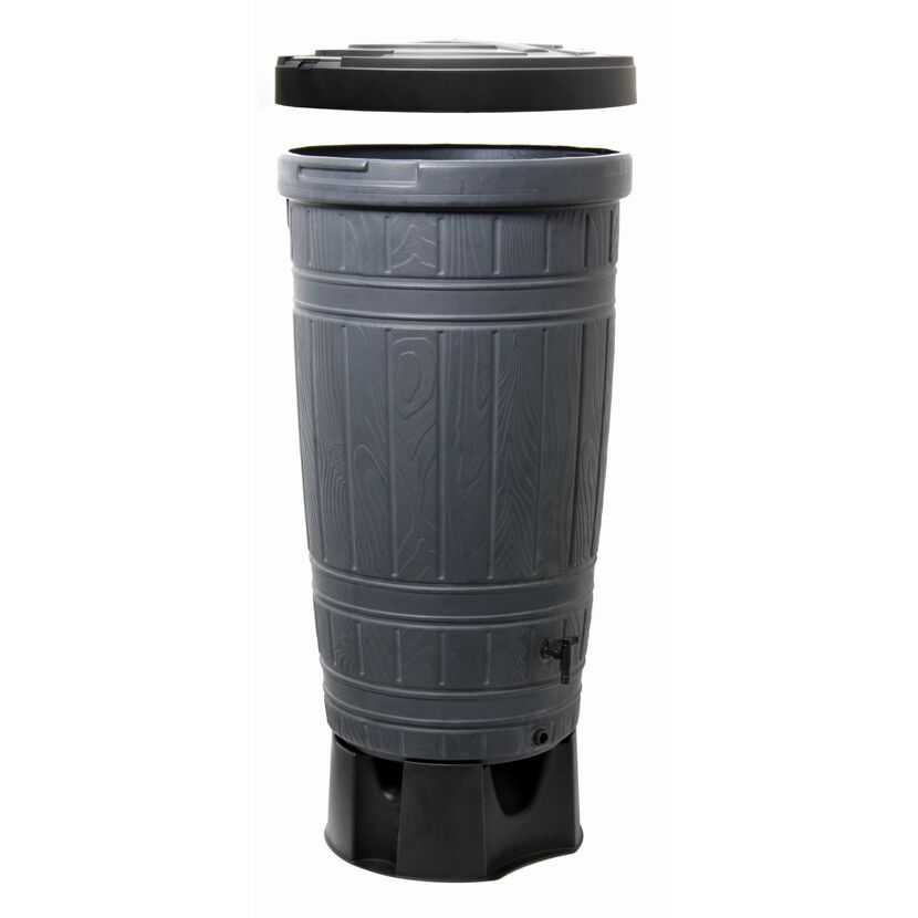 Regentonne 'Woodcan' schwarz 265 l