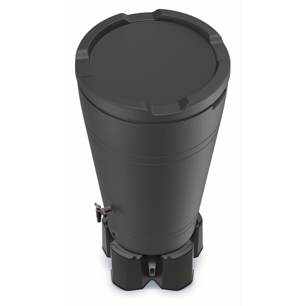 Regentonne 'Tube' anthrazit 230 l mit Hahn