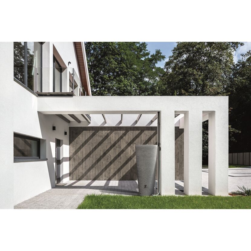 Regentonne 'Tubo' granitfarben 320 l