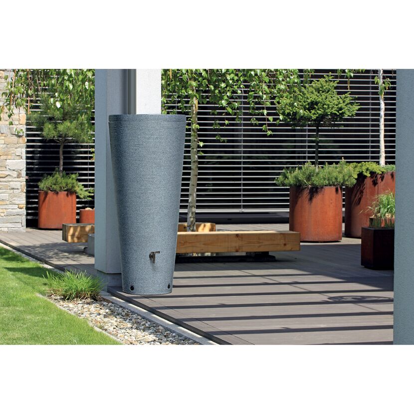 Regentonne 'Tubo' granitfarben 320 l