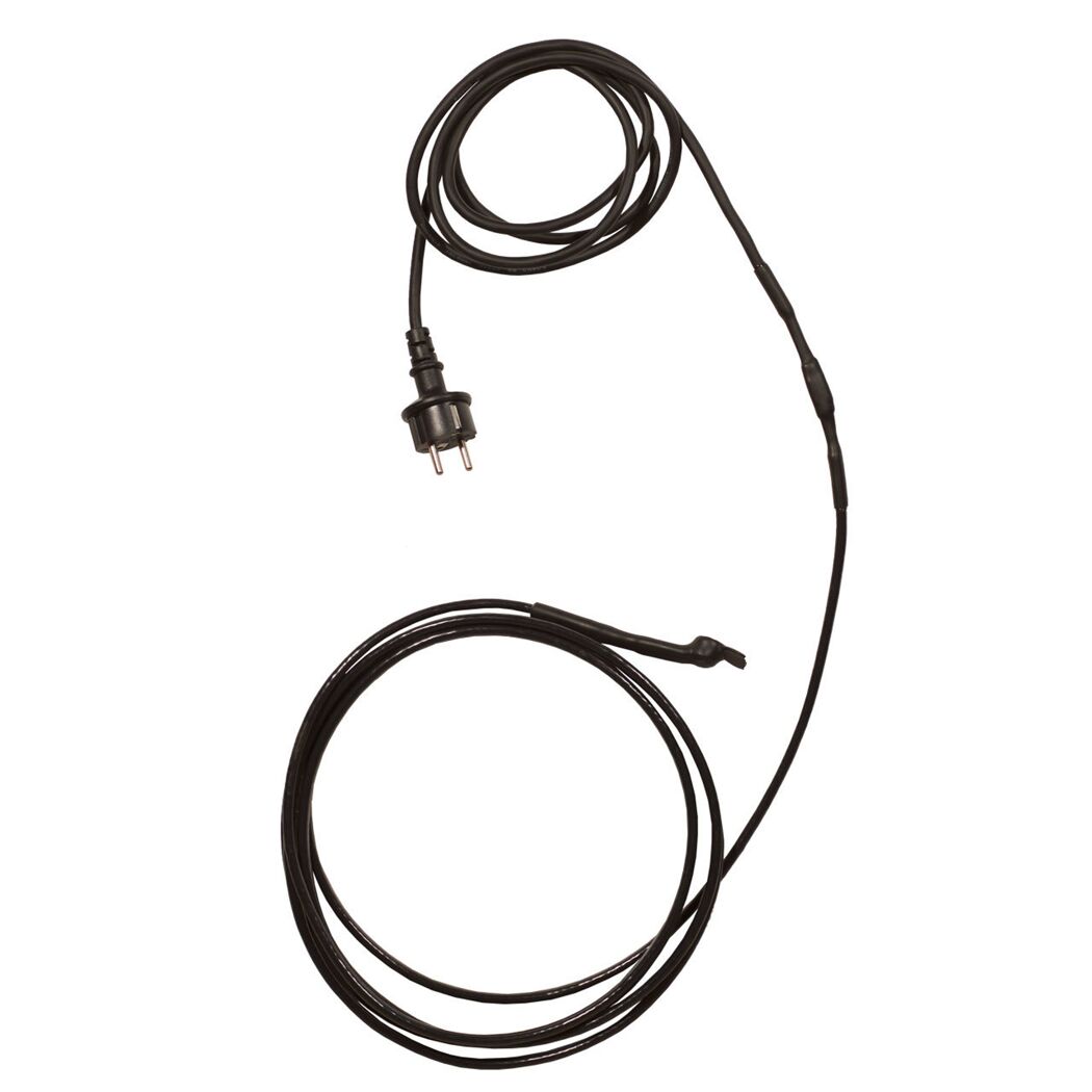 Schwarzes Heizkabel mit Stecker