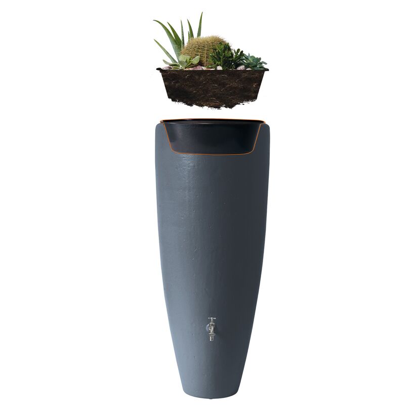 2in1 Wasserbehälter graphitgrau 300 l