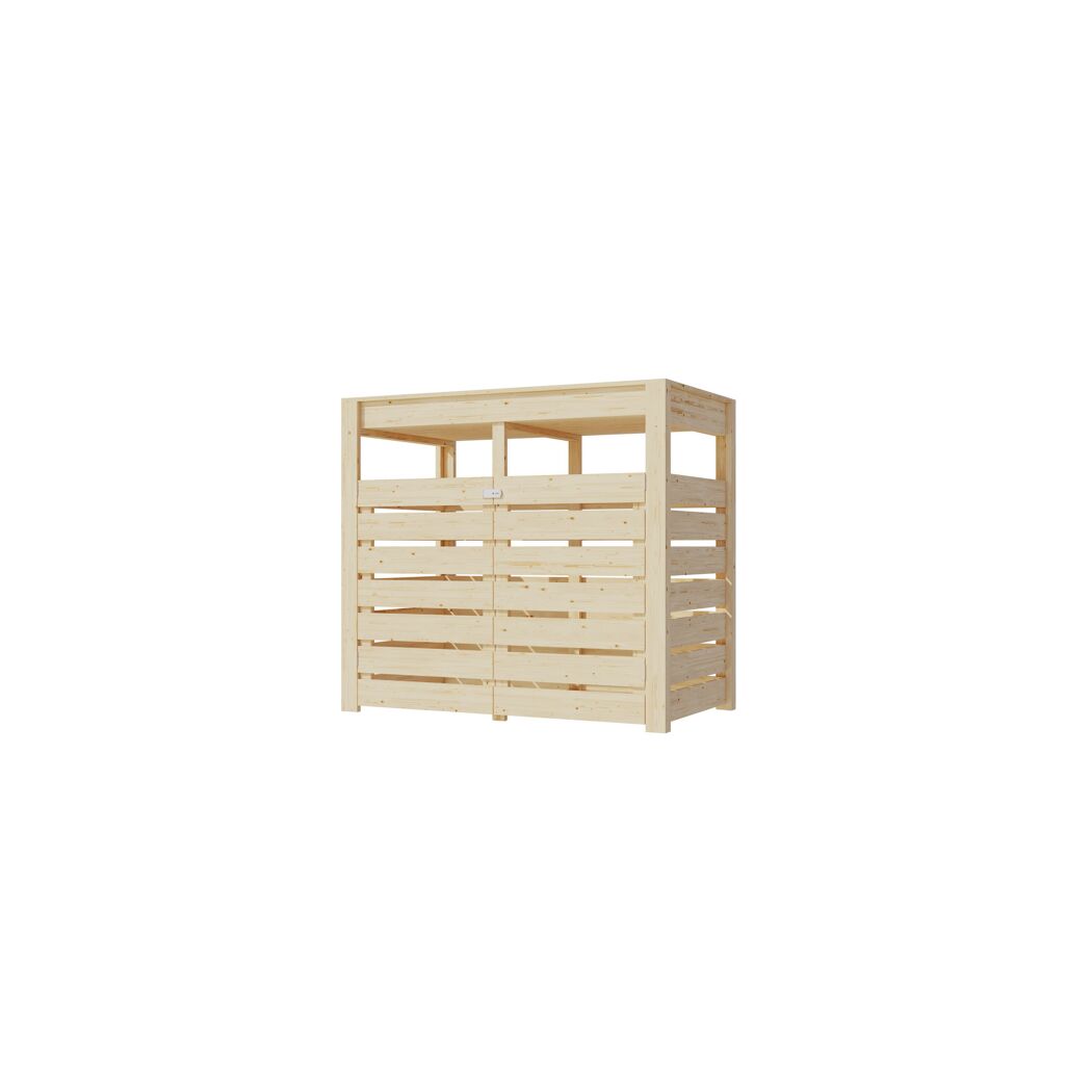 Mülltonnenbox '2' natur 158,2 x 143 x 87,6 cm