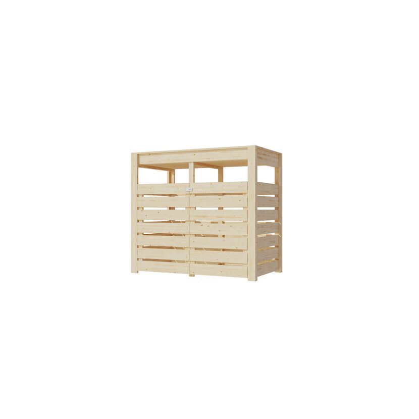 Mülltonnenbox '2' natur 158,2 x 143 x 87,6 cm
