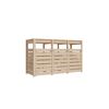 Mülltonnenbox '3' natur 238 x 143 x 87,6 cm