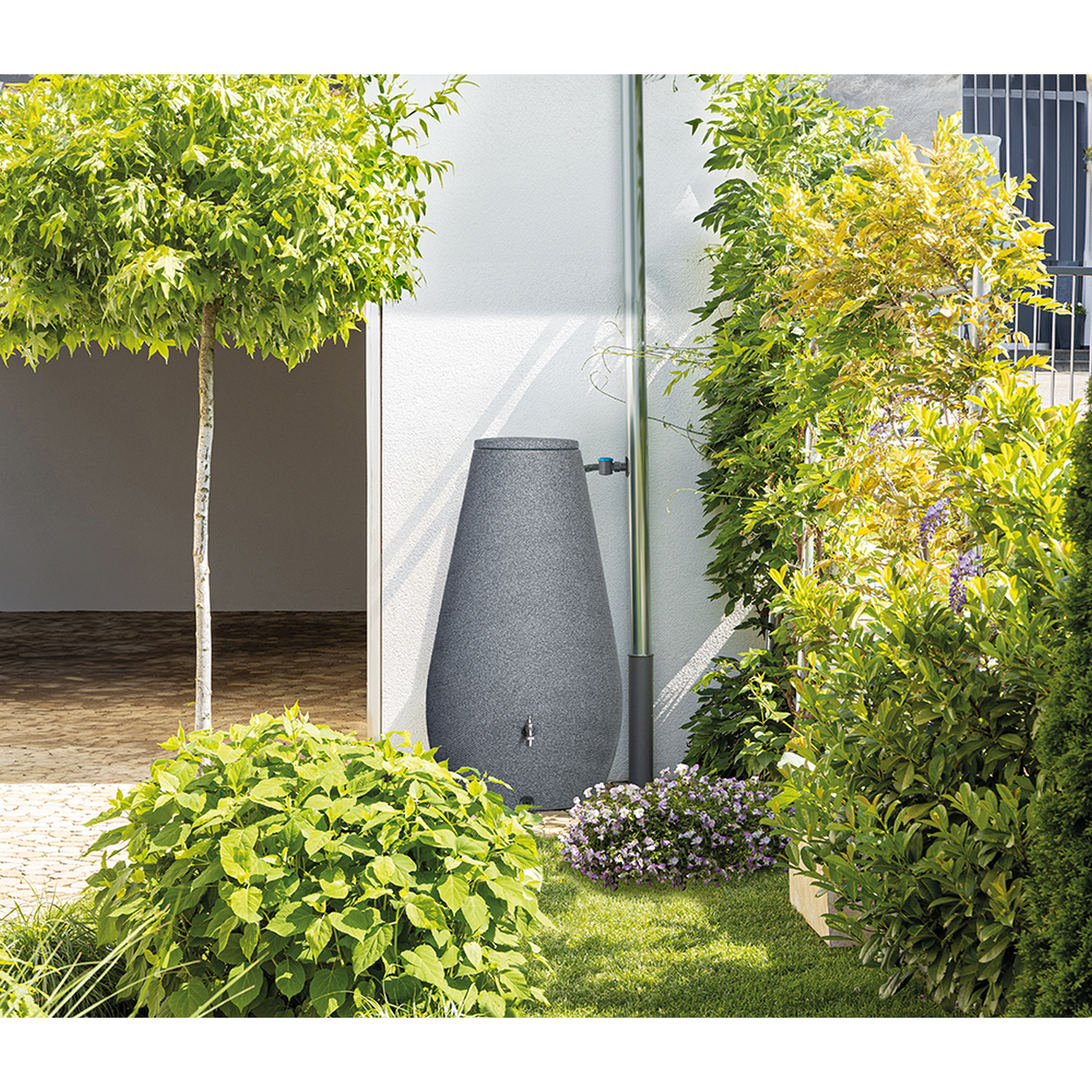 Regentonne 'Drop' granitfarben 200 l