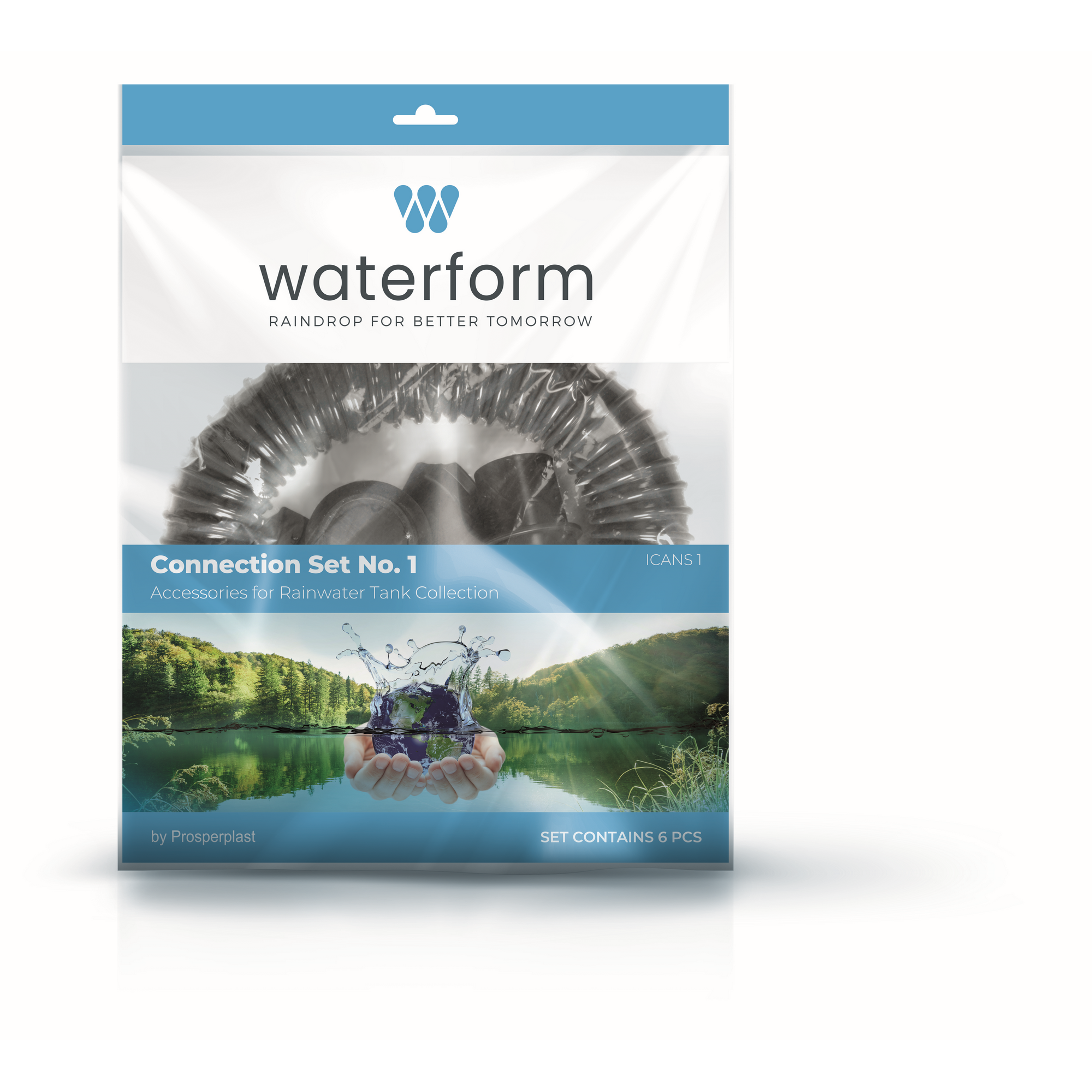 Anschlusset für Regenwassertank 'Waterform No. 1' 6-teilig