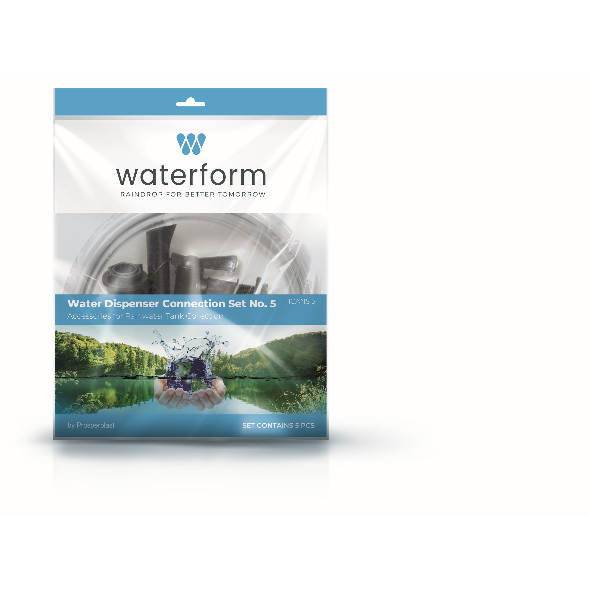 Verbindungsset für Regenwassertank 'Waterform No. 5' 5-teilig + product picture